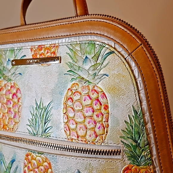 BRAHMIN Pompano Collection Iridescent Pineapple Felicity Backpack 🍍 - Picture 5 of 14